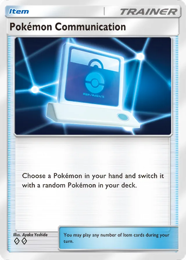 Pokémon Communication, Space-Time Smackdown #146, Trainer card, illustrated by Ayaka Yoshida