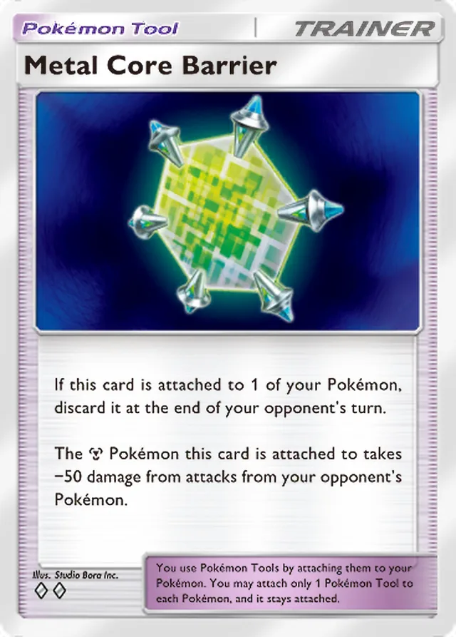 Metal Core Barrier, Fantastical Parade #148, Trainer card, illustrated by Studio Bora Inc.