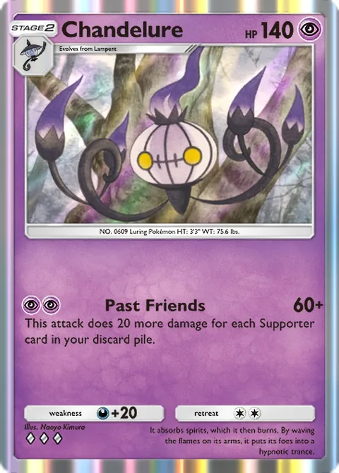 Chandelure & Oricorio deck key card