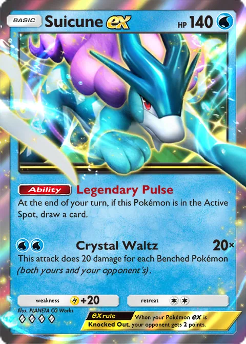 Suicune ex & Baxcalibur deck key card