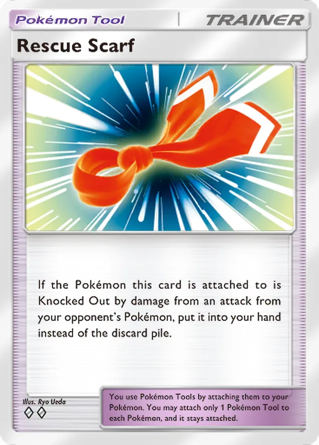 Rescue Scarf, Wisdom of Sea and Sky #155, Trainer card, illustrated by Ryo Ueda