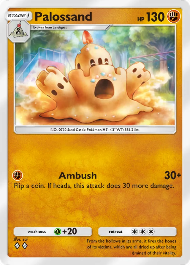 Palossand, Everyday Wonders #040, Stage 1 Fighting Pokémon, illustrated by sui