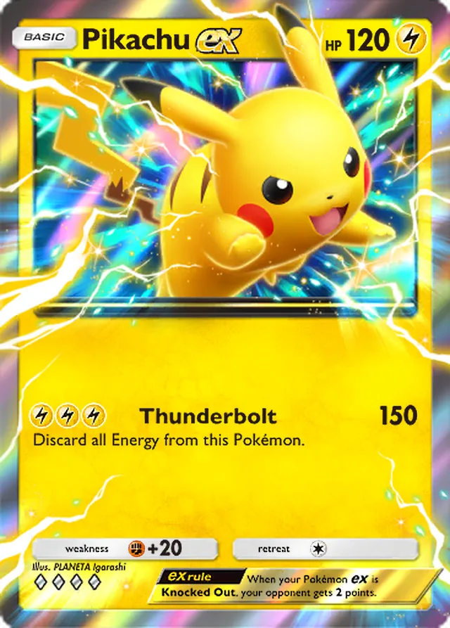 Pikachu ex, Shining Revelry #022, Basic Lightning Pokémon, illustrated by PLANETA Igarashi