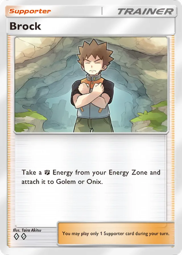 Brock, Genetic Apex #224, Trainer card, illustrated by Taira Akitsu