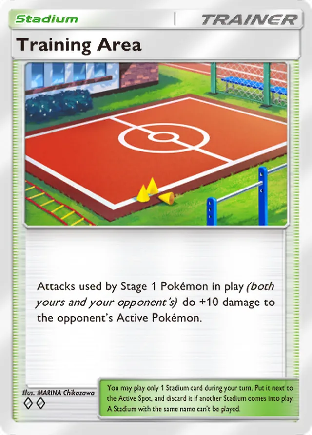 Training Area, Fantastical Parade #153, Trainer card, illustrated by MARINA Chikazawa