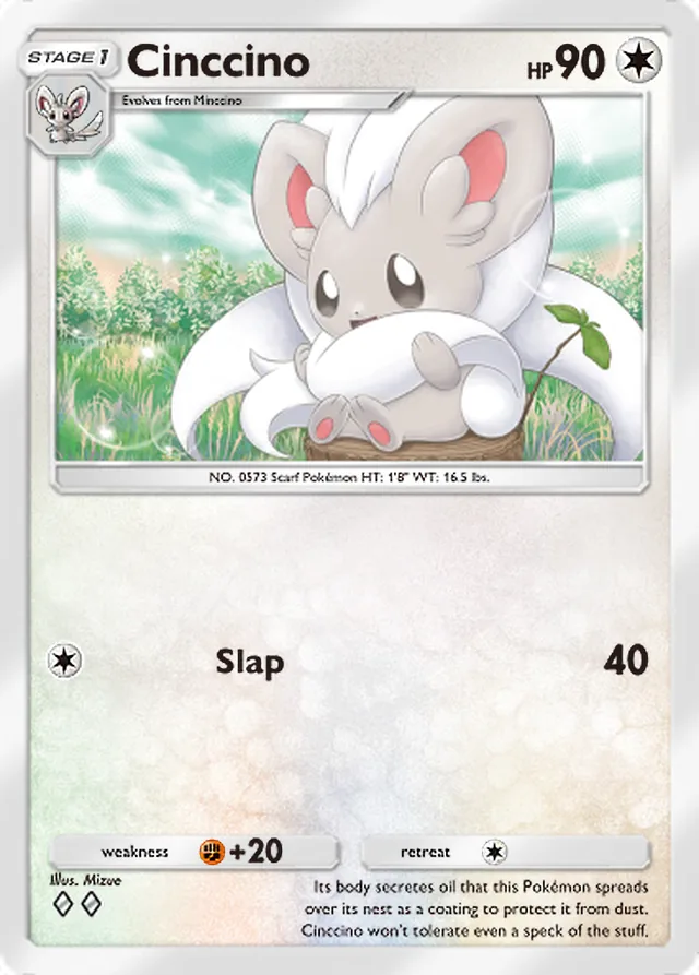 Cinccino, Eevee Grove #063, Stage 1 Colorless Pokémon, illustrated by Mizue