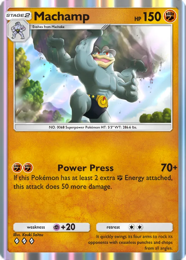 Machamp, Shining Revelry #039, Stage 2 Fighting Pokémon, illustrated by Kouki Saitou