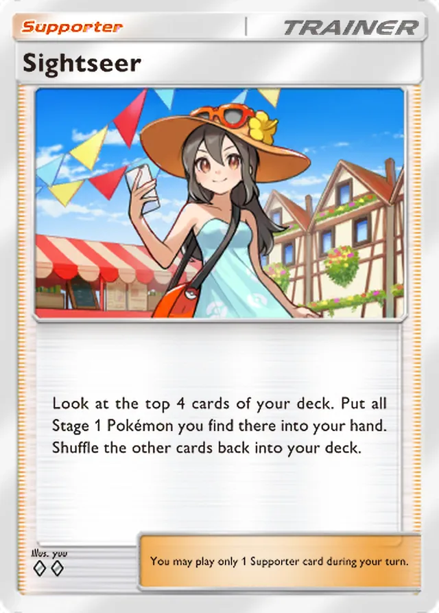 Sightseer, Fantastical Parade #150, Trainer card, illustrated by yuu
