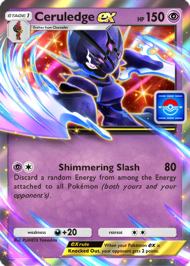 Ceruledge ex, Promo-B #066, Stage 1 Psychic Pokémon, illustrated by PLANETA Yamashita