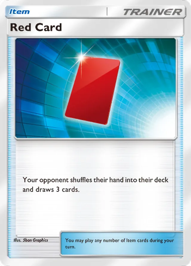 Red Card, Promo-A #006, Trainer card, illustrated by 5ban Graphics