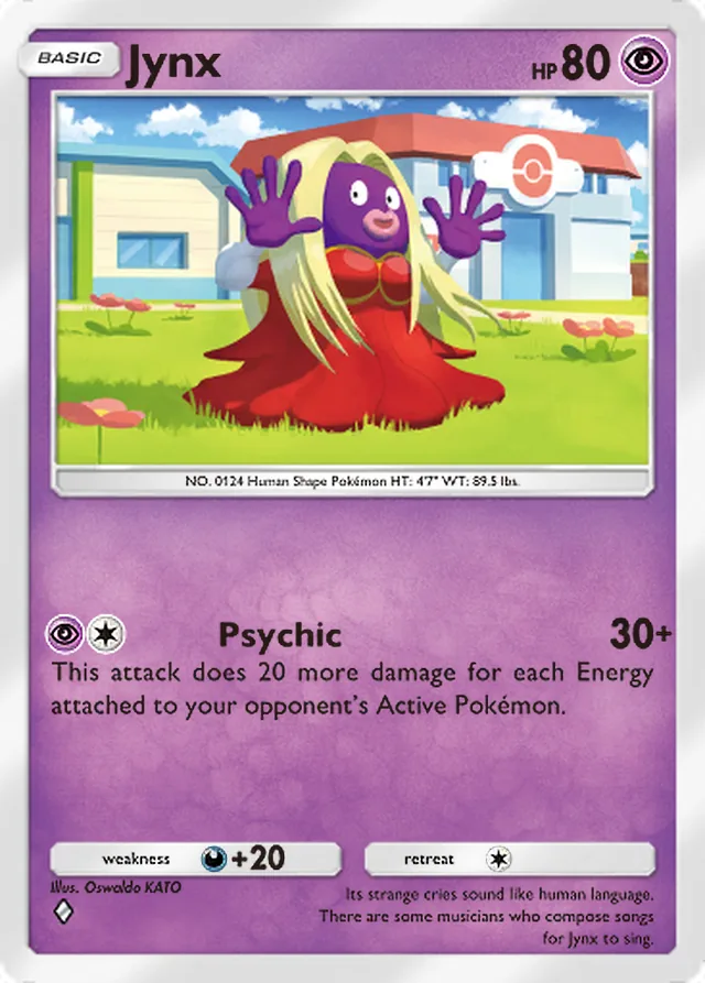 Jynx, Genetic Apex #127, Basic Psychic Pokémon, illustrated by Oswaldo KATO