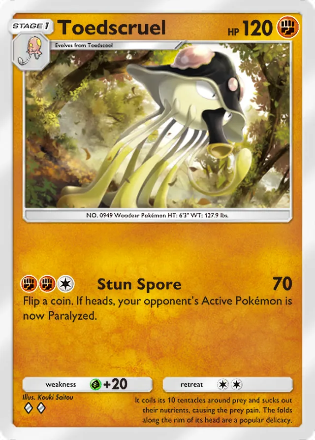 Toedscruel, Paldean Wonders #060, Stage 1 Fighting Pokémon, illustrated by Kouki Saitou