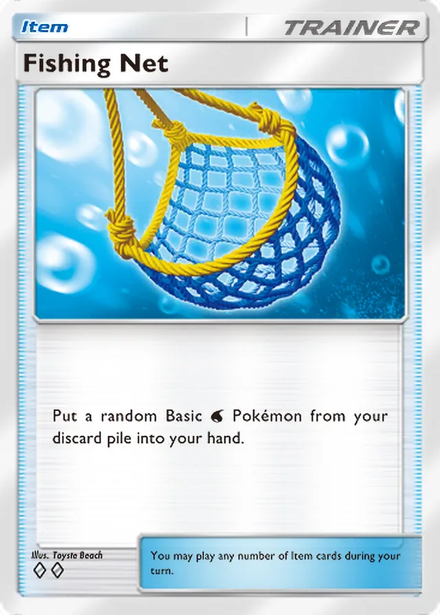 Fishing Net, Celestial Guardians #143, Trainer card, illustrated by Toyste Beach