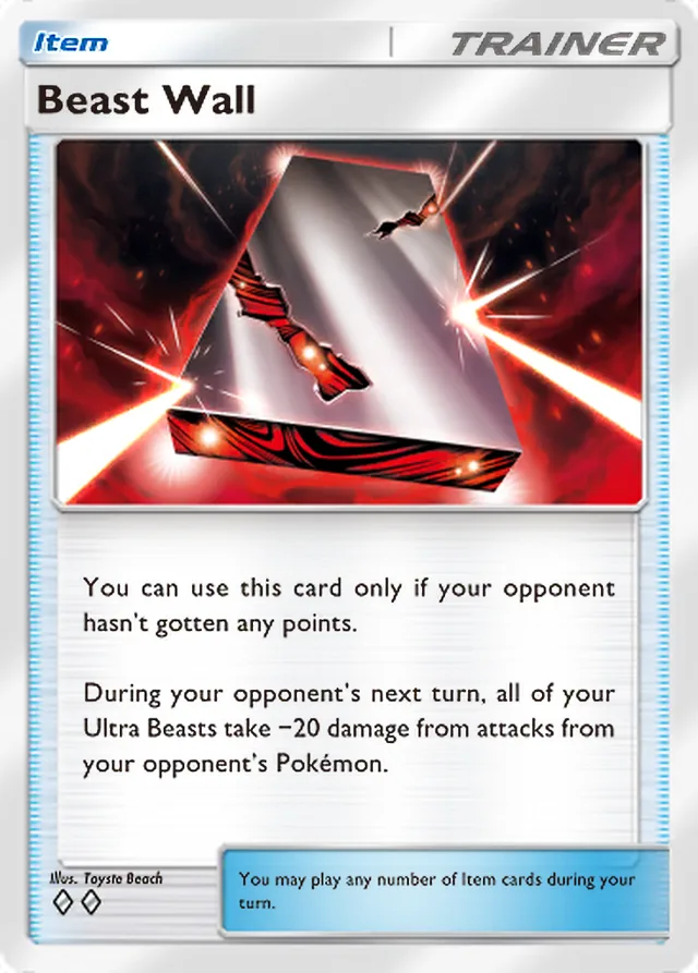 Beast Wall, Extradimensional Crisis #063, Trainer card, illustrated by Toyste Beach