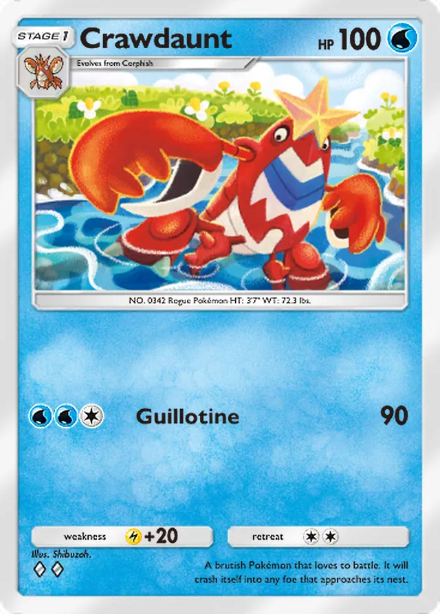 Crawdaunt, Mega Rising #059, Stage 1 Water Pokémon, illustrated by Shibuzoh.