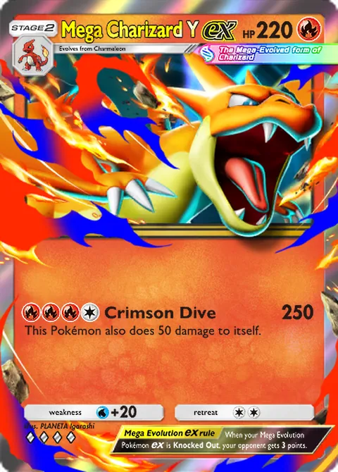 Mega Charizard Y ex & Entei ex deck key card