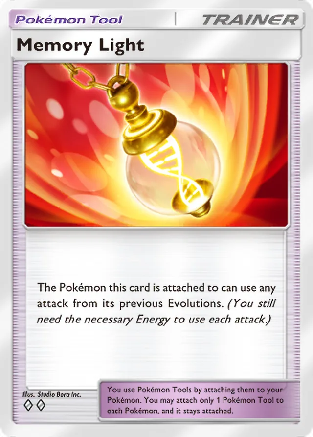 Memory Light, Secluded Springs #068, Trainer card, illustrated by Studio Bora Inc.