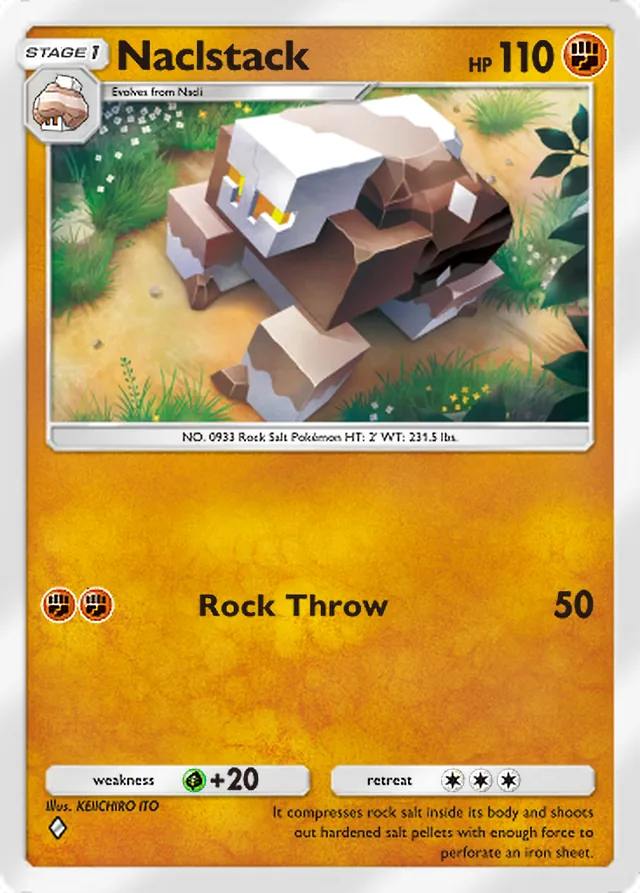 Naclstack, Paradox Drive #032, Stage 1 Fighting Pokémon, illustrated by KEIICHIRO ITO