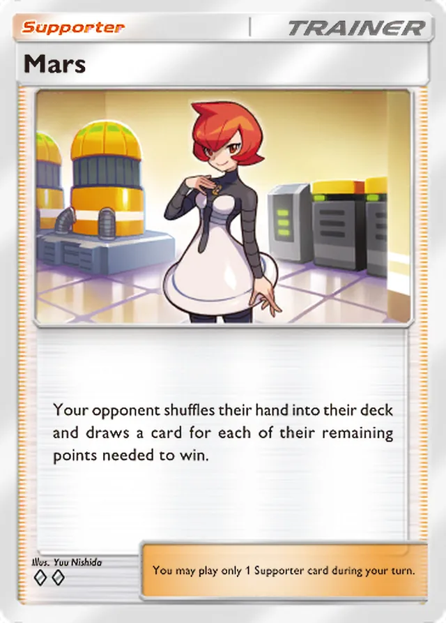 Mars, Space-Time Smackdown #155, Trainer card, illustrated by Yuu Nishida