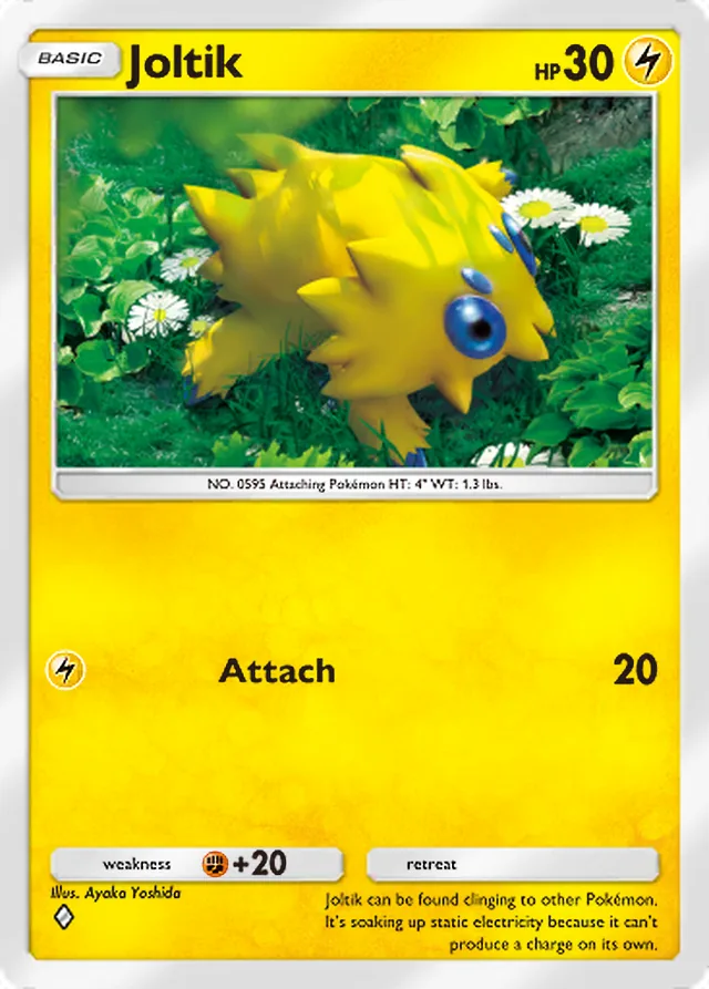 Joltik, Mega Rising #092, Basic Lightning Pokémon, illustrated by Ayaka Yoshida