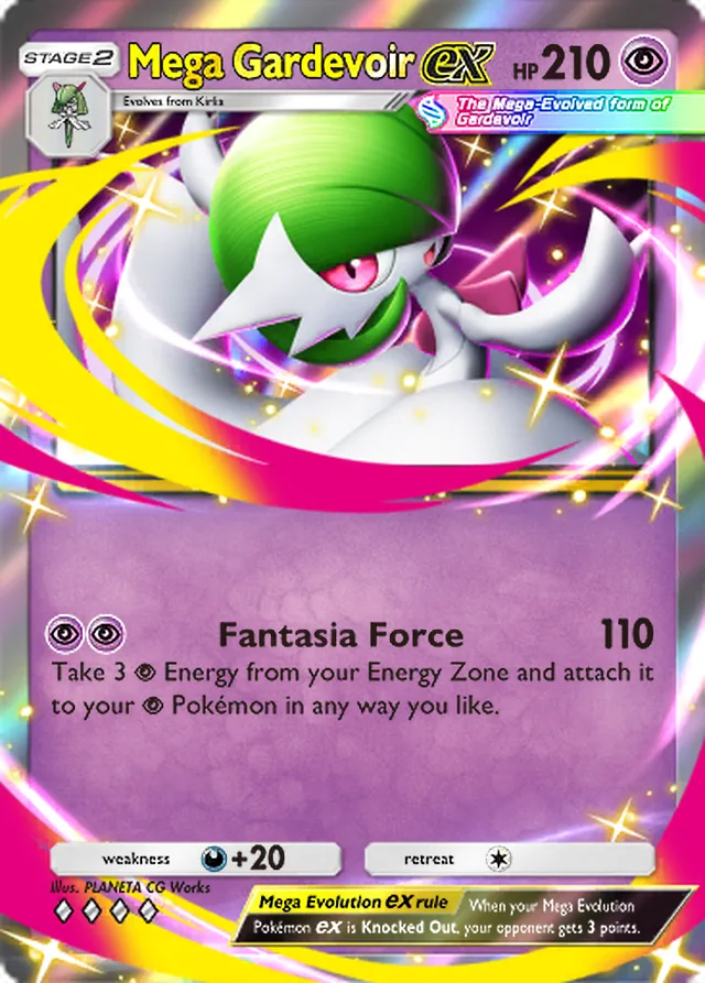 Mega Gardevoir ex, Fantastical Parade #066, Stage 2 Psychic Pokémon, illustrated by PLANETA CG Works