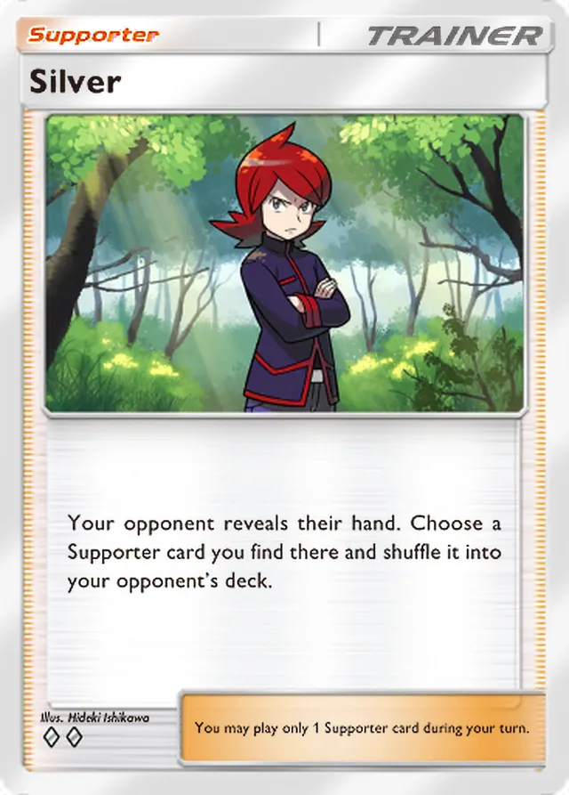 Silver, Wisdom of Sea and Sky #158, Trainer card, illustrated by Hideki Ishikawa