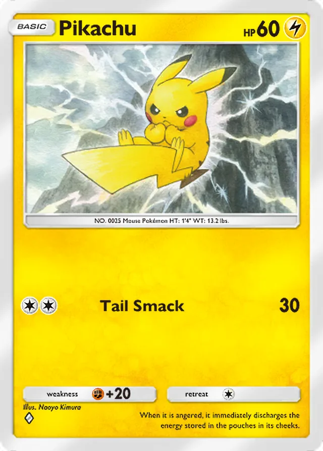 Pikachu, Celestial Guardians #057, Basic Lightning Pokémon, illustrated by Naoyo Kimura