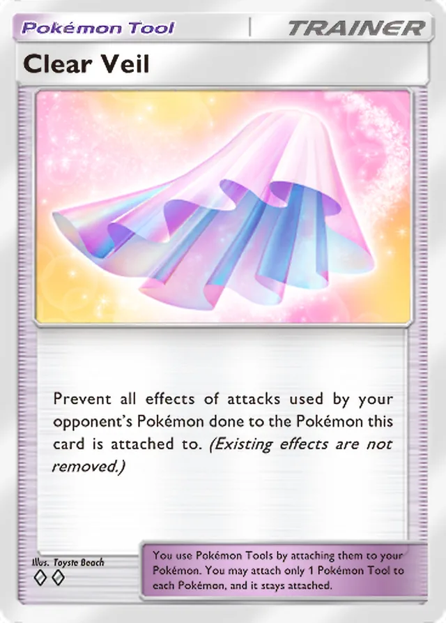 Clear Veil, Ruler of the Skies #149, Trainer card, illustrated by Toyste Beach